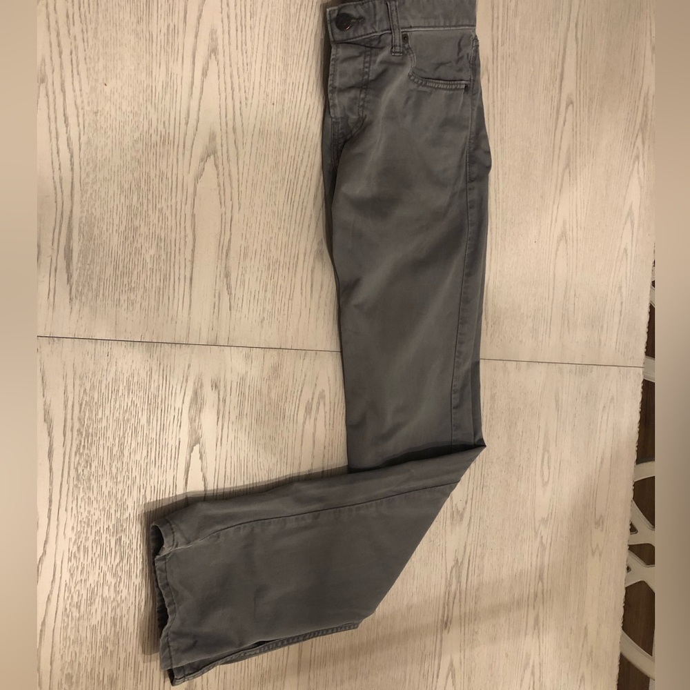 Hollister Mens Gray Grey Cargo Khaki Pants Cotton Skinny Slim Fit Size 31 X 32